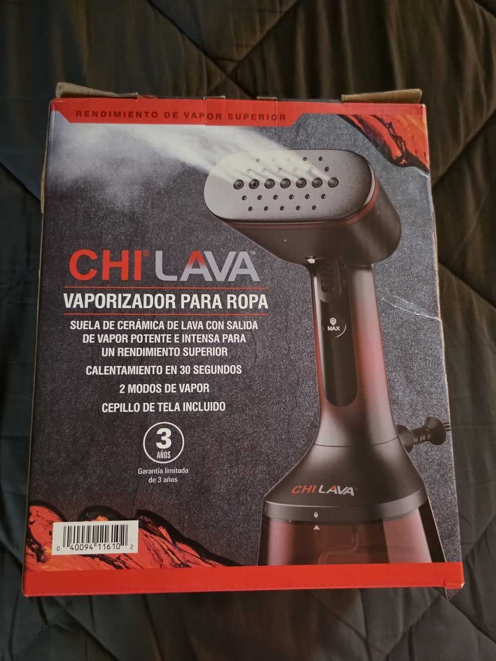 CHI LAVA Red Garment Steamer - Portable Fabric Vaporizer